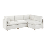 Annex Beige 4-Piece Chenille Modular Sectional by Homelegance at Eve Furniture