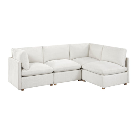 Annex Beige 4-Piece Chenille Modular Sectional by Homelegance at Eve Furniture
