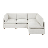 Annex Beige 4-Piece Chenille Modular Sectional by Homelegance at Eve Furniture