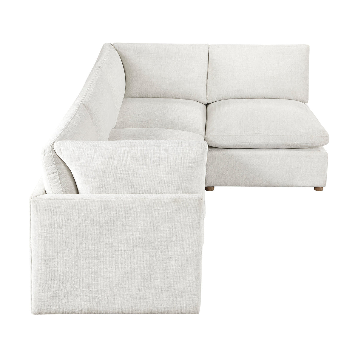 Annex Beige 4-Piece Chenille Modular Sectional by Homelegance at Eve Furniture