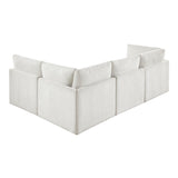 Annex Beige 4-Piece Chenille Modular Sectional by Homelegance at Eve Furniture