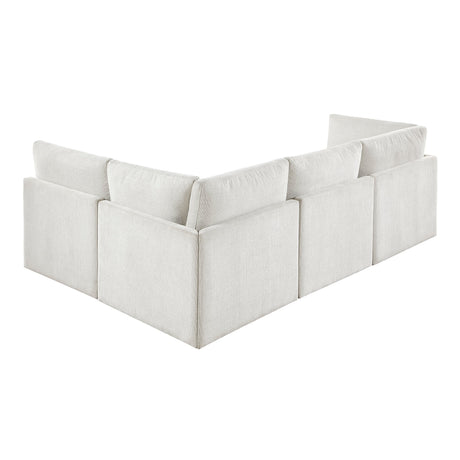 Annex Beige 4-Piece Chenille Modular Sectional by Homelegance at Eve Furniture