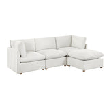 Annex Beige 4-Piece Chenille Modular Sectional with Ottoman by Homelegance at Eve Furniture