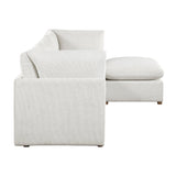 Annex Beige 4-Piece Chenille Modular Sectional with Ottoman by Homelegance at Eve Furniture