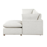 Annex Beige 4-Piece Chenille Modular Sectional with Ottoman by Homelegance at Eve Furniture