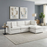 Annex Beige 4-Piece Chenille Modular Sectional with Ottoman by Homelegance at Eve Furniture