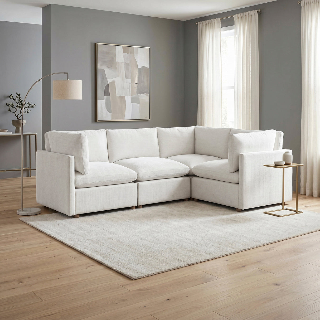 Annex Beige 4-Piece Modular Sectional