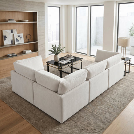 Annex Beige 4-Piece Modular Sectional by Homelegance at Eve Furniture