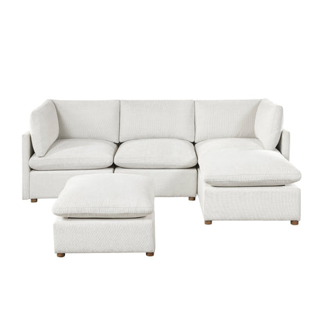 Annex Beige 5-Piece Modular Sectional by Homelegance at Eve Furniture