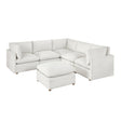 Annex Beige 6-PieceChenille Modular Sectional with Ottoman by Homelegance at Eve Furniture