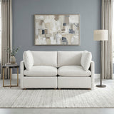 Annex Beige Chenille Loveseat
