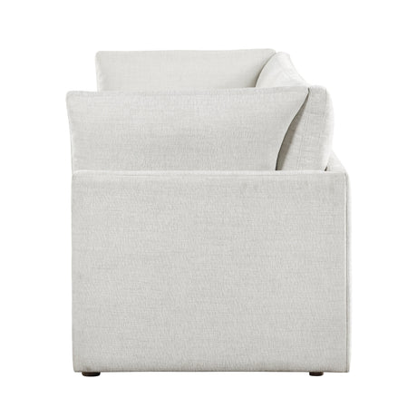 Annex Beige Chenille Loveseat by Homelegance at Eve Furniture