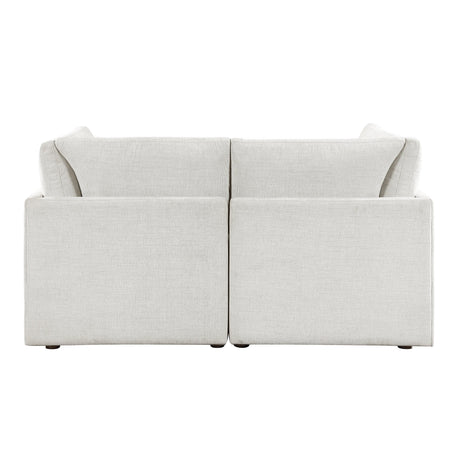 Annex Beige Chenille Loveseat by Homelegance at Eve Furniture