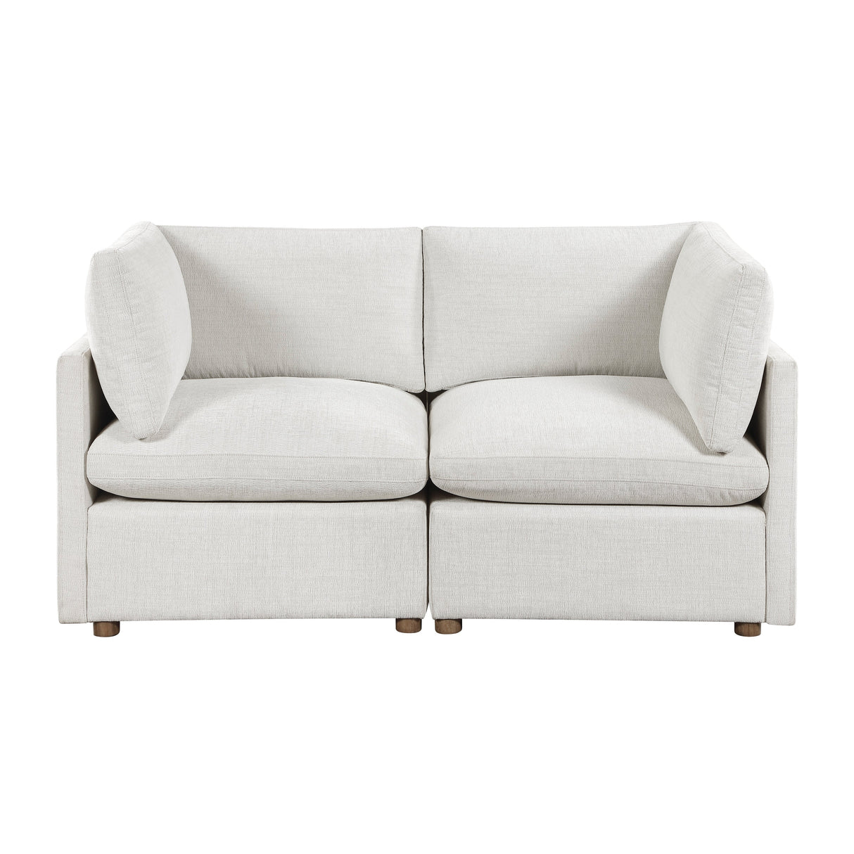 Annex Beige Chenille Loveseat