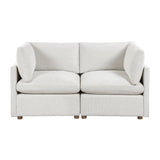 Annex Beige Chenille Loveseat