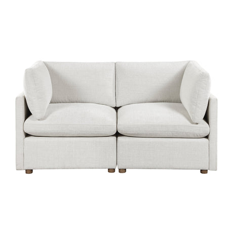 Annex Beige Chenille Loveseat by Homelegance at Eve Furniture