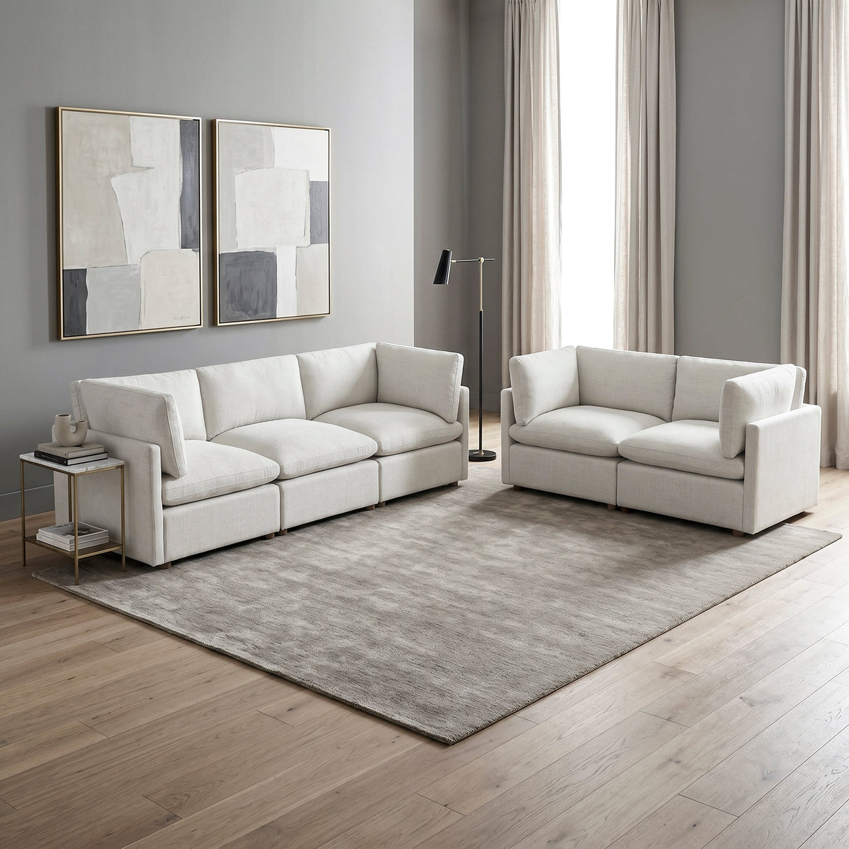 Annex Beige Chenille Sofa