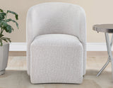 Annie Cotton Barrel Chair w/Casters Set of 2