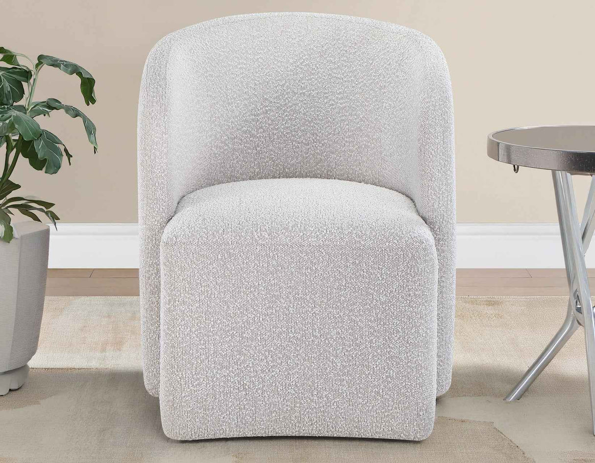 Annie Cotton Barrel Chair w/Casters, Set of 2 by Steve Silver at Eve Furniture