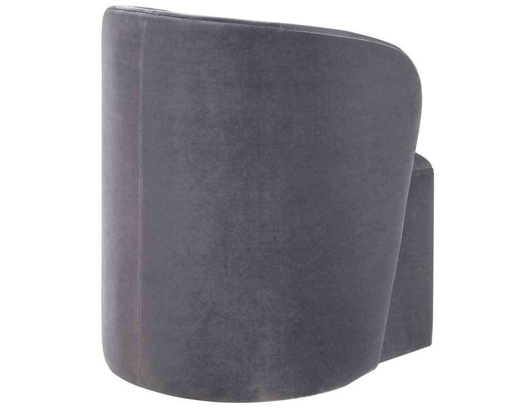Annie Gray Velvet Barrel Chair w/Casters, Set of 2 by Steve Silver at Eve Furniture