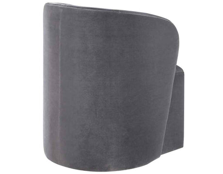 Annie Gray Velvet Barrel Chair w/Casters, Set of 2 by Steve Silver at Eve Furniture