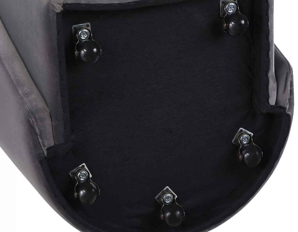 Annie Gray Velvet Barrel Chair w/Casters, Set of 2 by Steve Silver at Eve Furniture