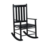 Annie Black Slat Back Wooden Rocking Chair