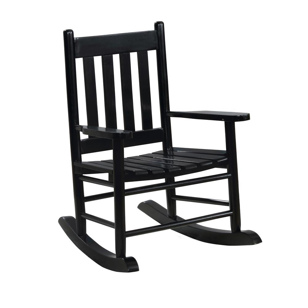 Annie Black Slat Back Youth Rocking Chair