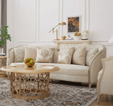 Anousheh Beige/Gold 3-Piece Living Room Set by Homey Design at Eve Furniture
