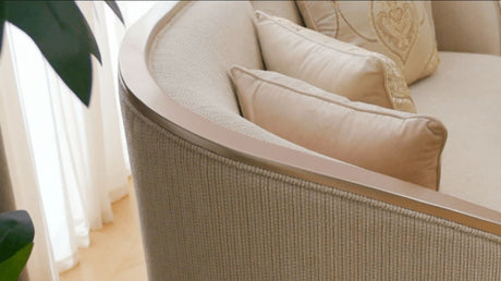 Anousheh Beige/Gold 3-Piece Living Room Set by Homey Design at Eve Furniture