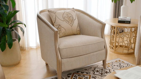 Anousheh Beige/Gold Chair by Homey Design at Eve Furniture