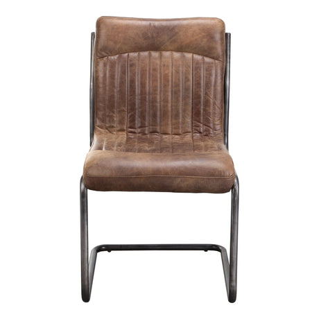 Anse Brown Leatherl Dining Chair (Set of 2) by MOES at Eve Furniture