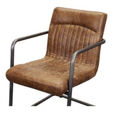 Ansel Brown Leather Arm Chair (Set of 2) by MOES at Eve Furniture