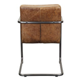 Ansel Brown Leather Arm Chair (Set of 2) by Moe's Home at Eve Furniture