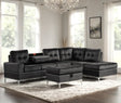 Anserra Black Reversible Sectional with Ottoman by Happy Homes at Eve Furniture