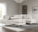 Anserra Gray Reversible Sectional with Ottoman by Happy Homes at Eve Furniture