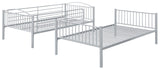 Anson Silver Twin over Twin Bunk Bed with Ladder