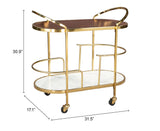 Antalya Multicolor Bar Cart by Zuomod at Eve Furniture