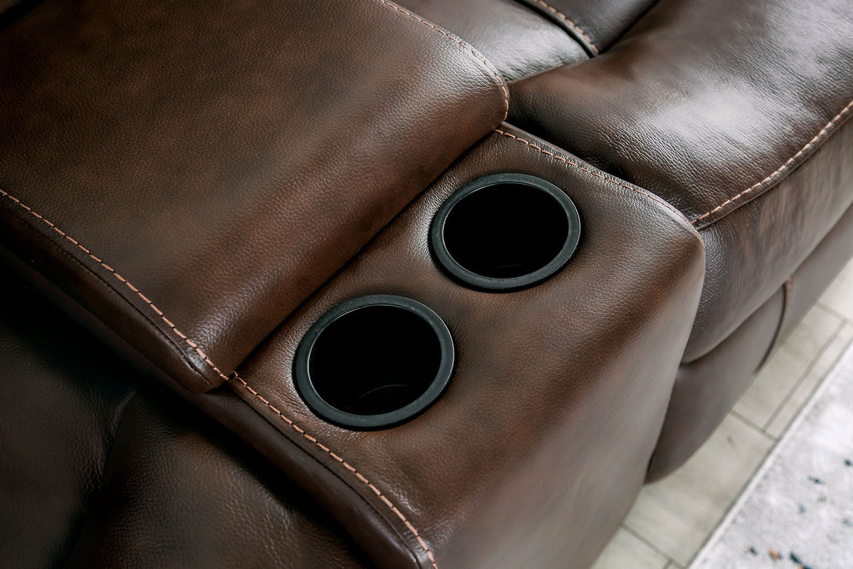 Antenor Brown Top Grain Leather Match Power Reclining Sofa & Loveseat by Furniture of America at Eve Furniture