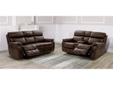 Antenor Brown Top Grain Leather Match Power Reclining Sofa & Loveseat by Furniture of America at Eve Furniture