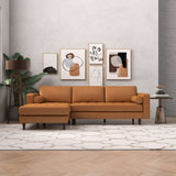 Anthony Genuine Tan Leather Left-Facing Sectional Sofa by Ashcroft Imports at Eve Furniture