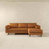 Anthony Genuine Tan Leather Right-Facing Sectional Sofa by Ashcroft Furniture at Eve Furniture