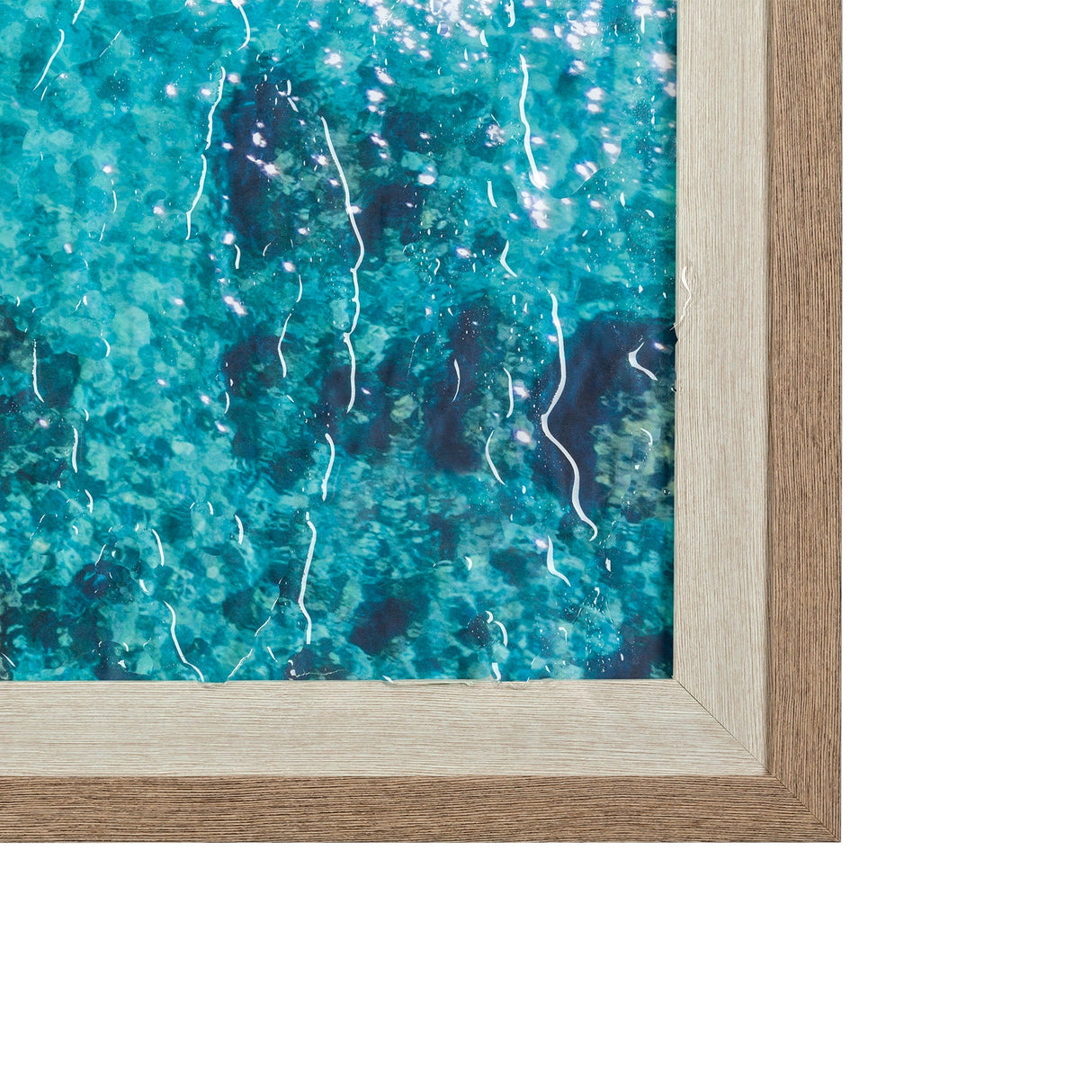 Anthony Quinn Bay by Michele Falzone a Hand Embellished Textured Framed Photo Art Print Matted under by Mercana at Eve Furniture