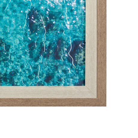 Anthony Quinn Bay by Michele Falzone a Hand Embellished Textured Framed Photo Art Print Matted under by Mercana at Eve Furniture