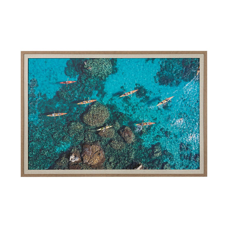Anthony Quinn Bay by Michele Falzone a Hand Embellished Textured Framed Photo Art Print Matted under by Mercana at Eve Furniture