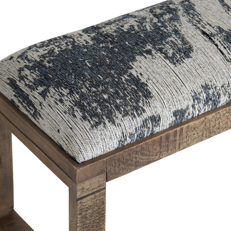 Anthropology Navy/Brown Bench by Crestview at Eve Furniture
