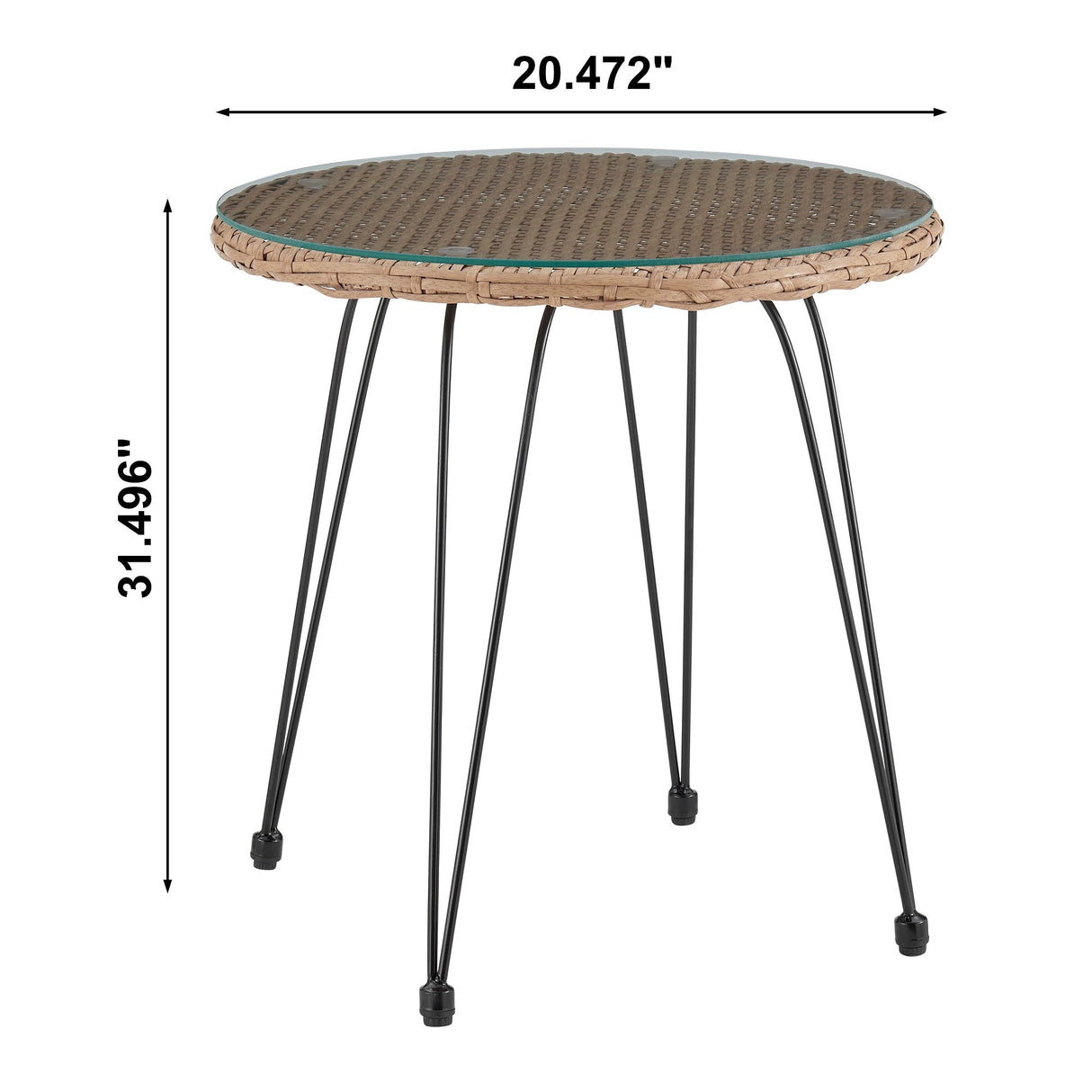 Antibes 1.0 Patio 2-Person Seating Group with End Table with Cream Cushions by Manhattan Comfort at Eve Furniture