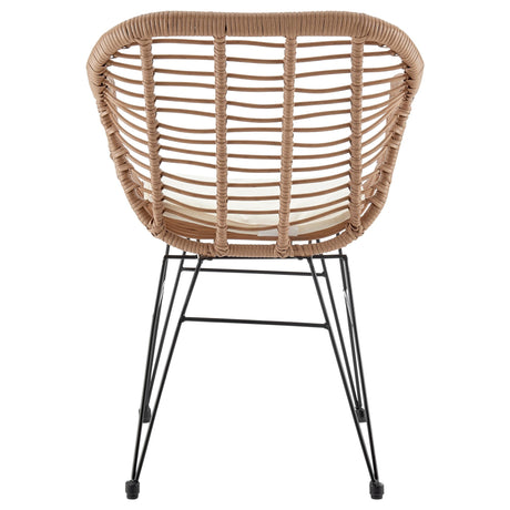 Antibes 1.0 Patio 2-Person Seating Group with End Table with Cream Cushions by Manhattan Comfort at Eve Furniture