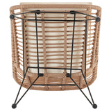Antibes 1.0 Patio 2-Person Seating Group with End Table with Cream Cushions by Manhattan Comfort at Eve Furniture