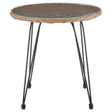 Antibes 1.0 Patio 2-Person Seating Group with End Table with Grey Cushions by Manhattan Comfort at Eve Furniture